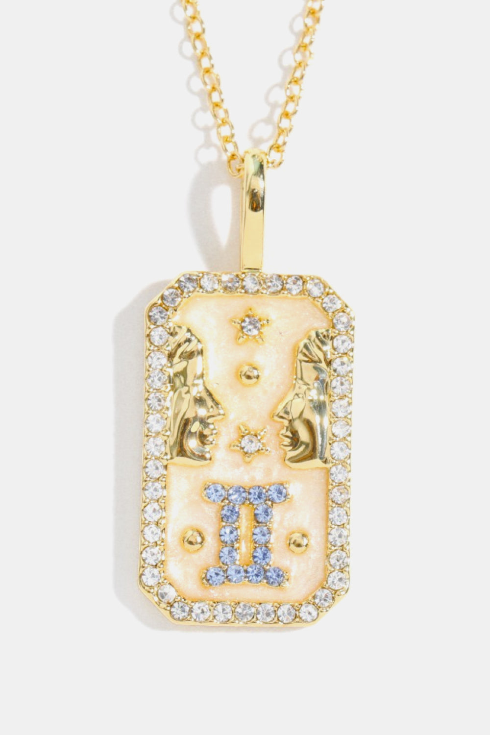 Rhinestone Constellation Pendant Copper Necklace - AllIn Computer