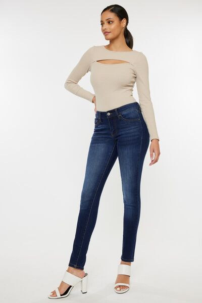 Kancan Mid Rise Gradient Skinny Jeans - AllIn Computer