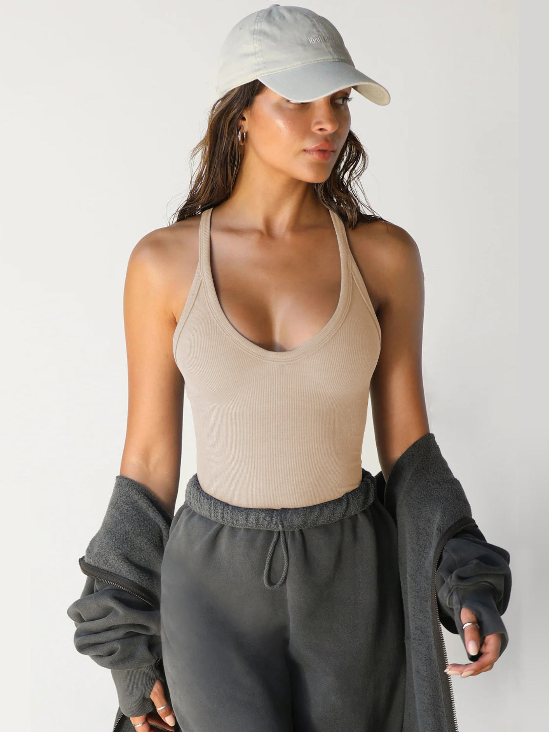 Scoop Neck Wide Strap Tank - AllIn Computer