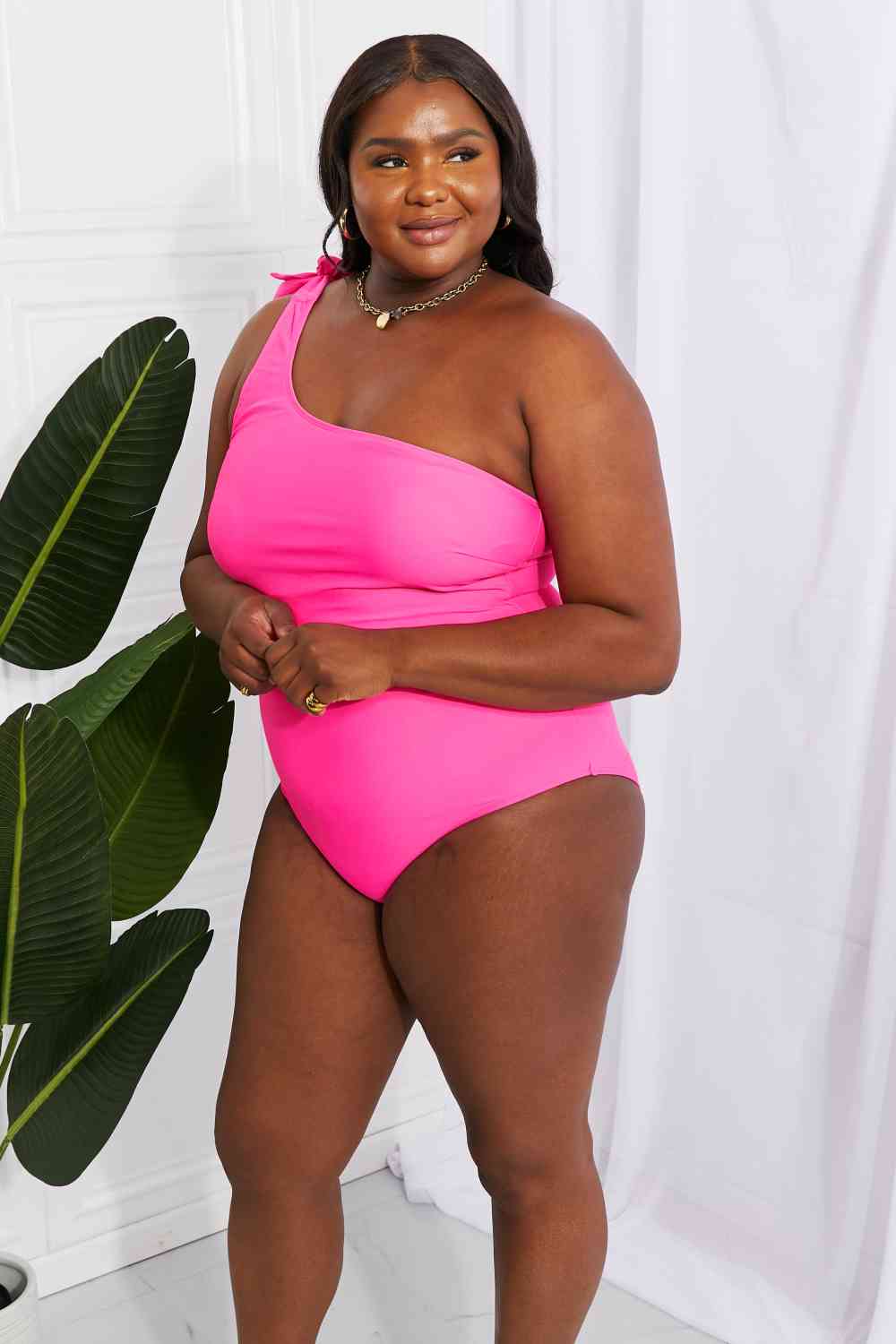 Marina West Swim Deep End One-Shoulder One-Piece Swimsuit - AllIn Computer