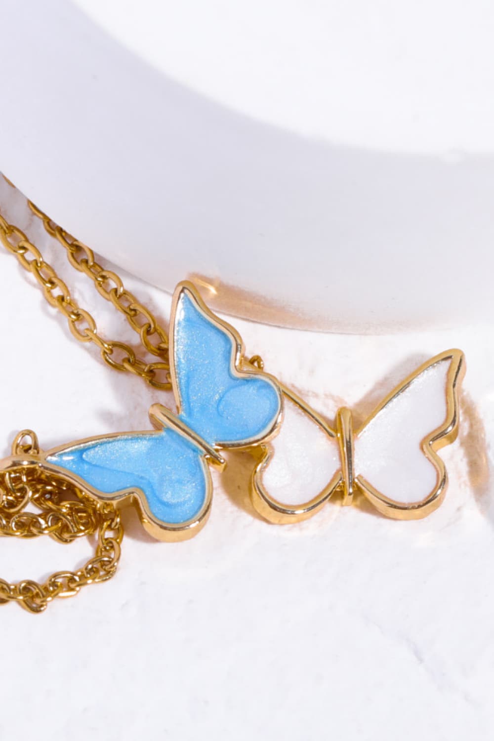 Butterfly Pendant Copper 14K Gold-Plated Necklace - AllIn Computer