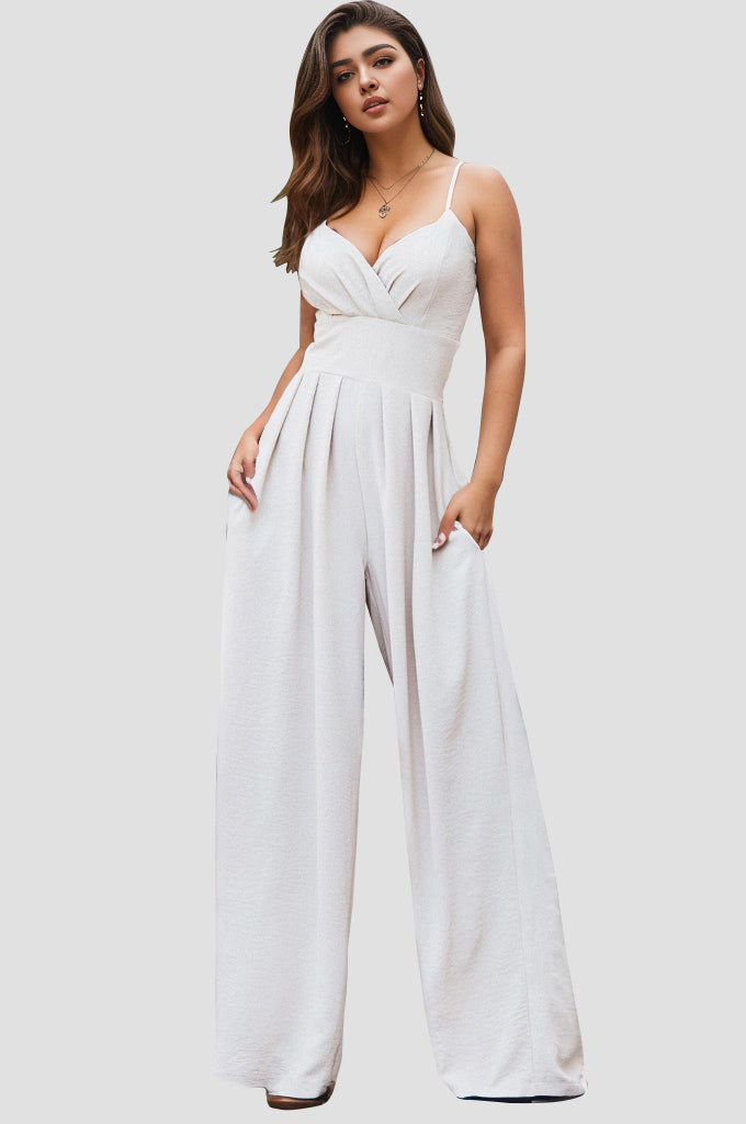 Spaghetti Strap Wide Leg Jumpsuit - AllIn Computer