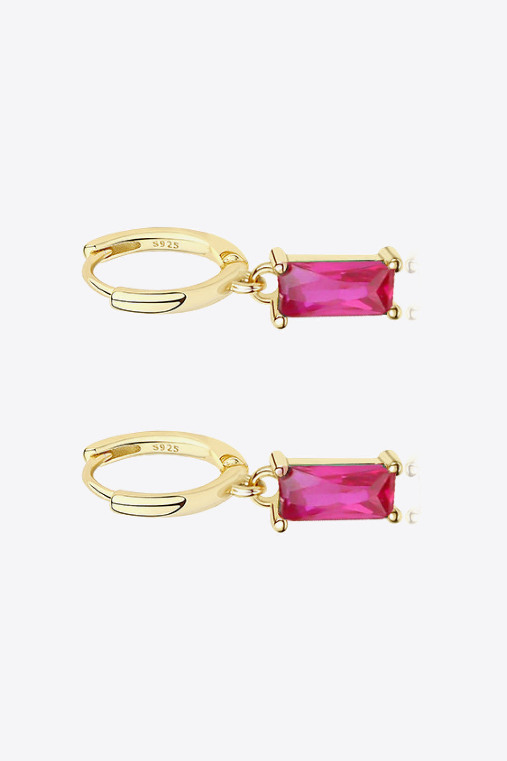 Retro 925 Sterling Silver Cubic Zirconia Drop Earrings - AllIn Computer