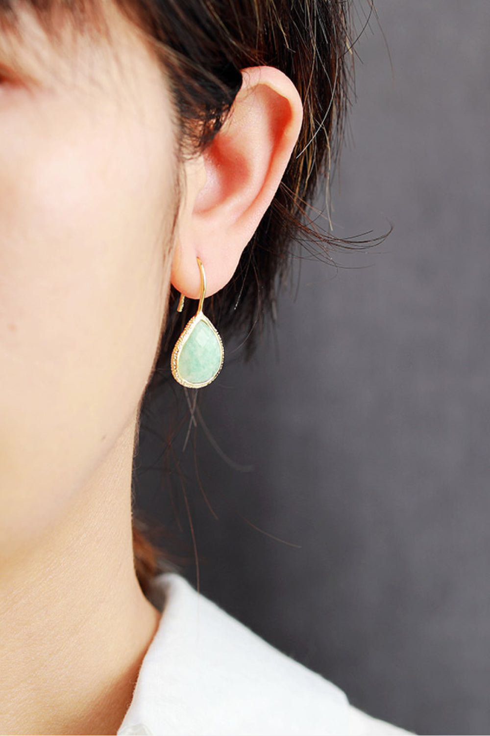 Handmade Natural Stone Teardrop Earrings - AllIn Computer