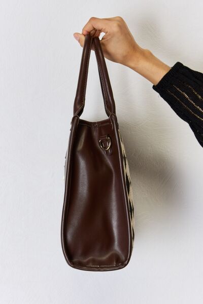 David Jones Argyle Pattern PU Leather Handbag - AllIn Computer