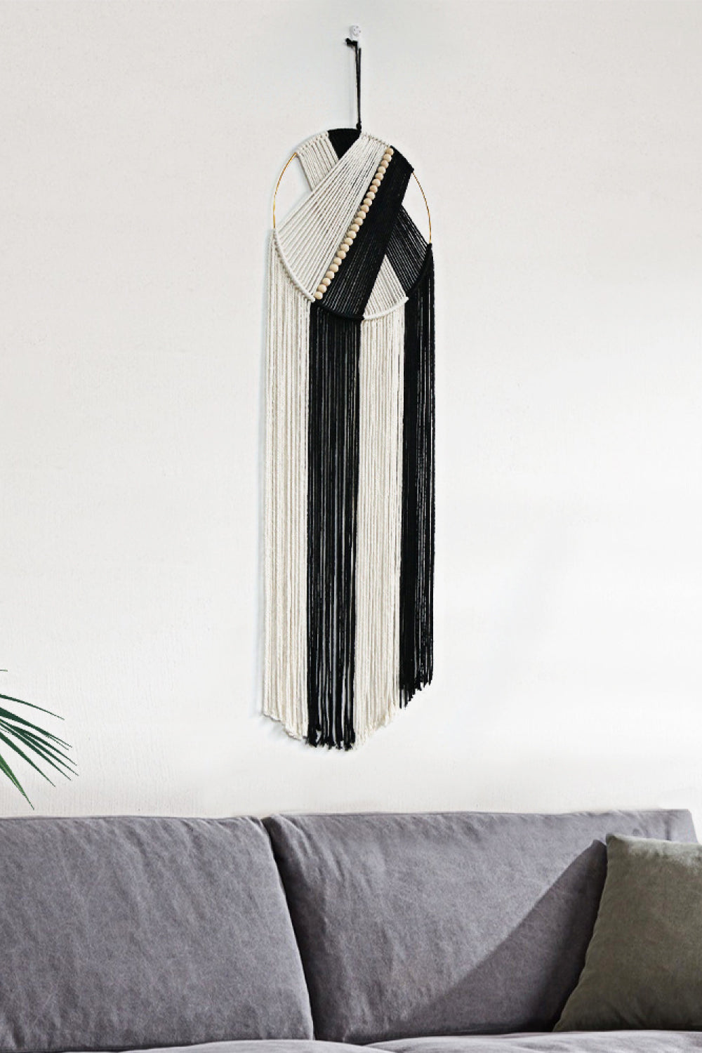 Contrast Macrame Hoop Hanging Wall Piece - AllIn Computer