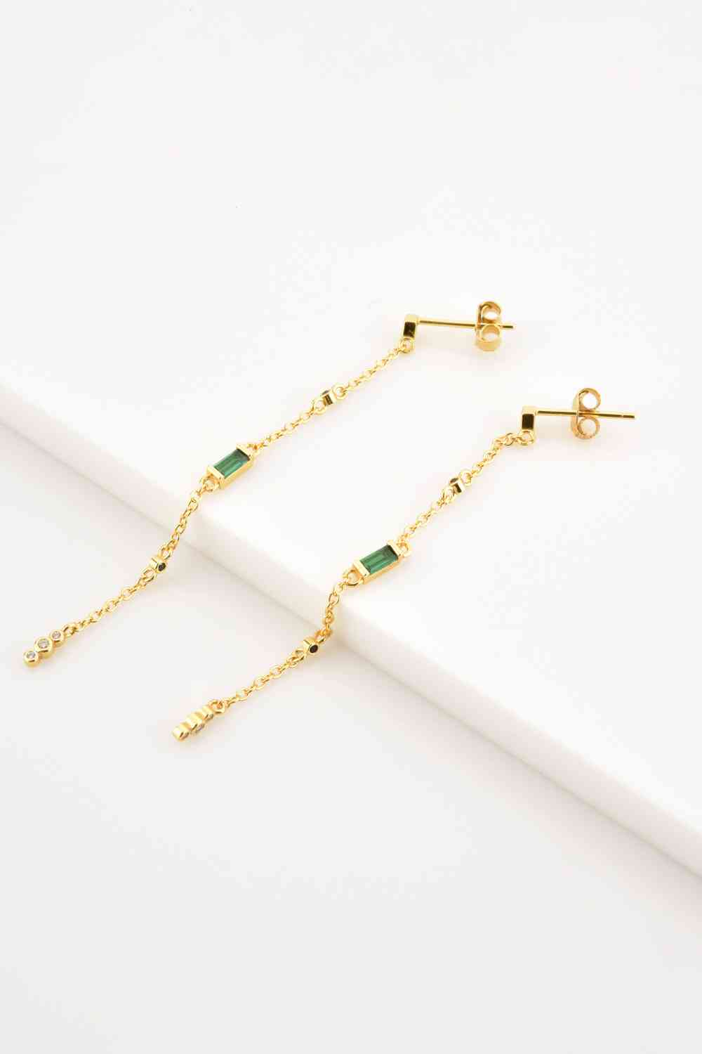 Inlaid Zircon 18K Gold-Plated Earrings - AllIn Computer