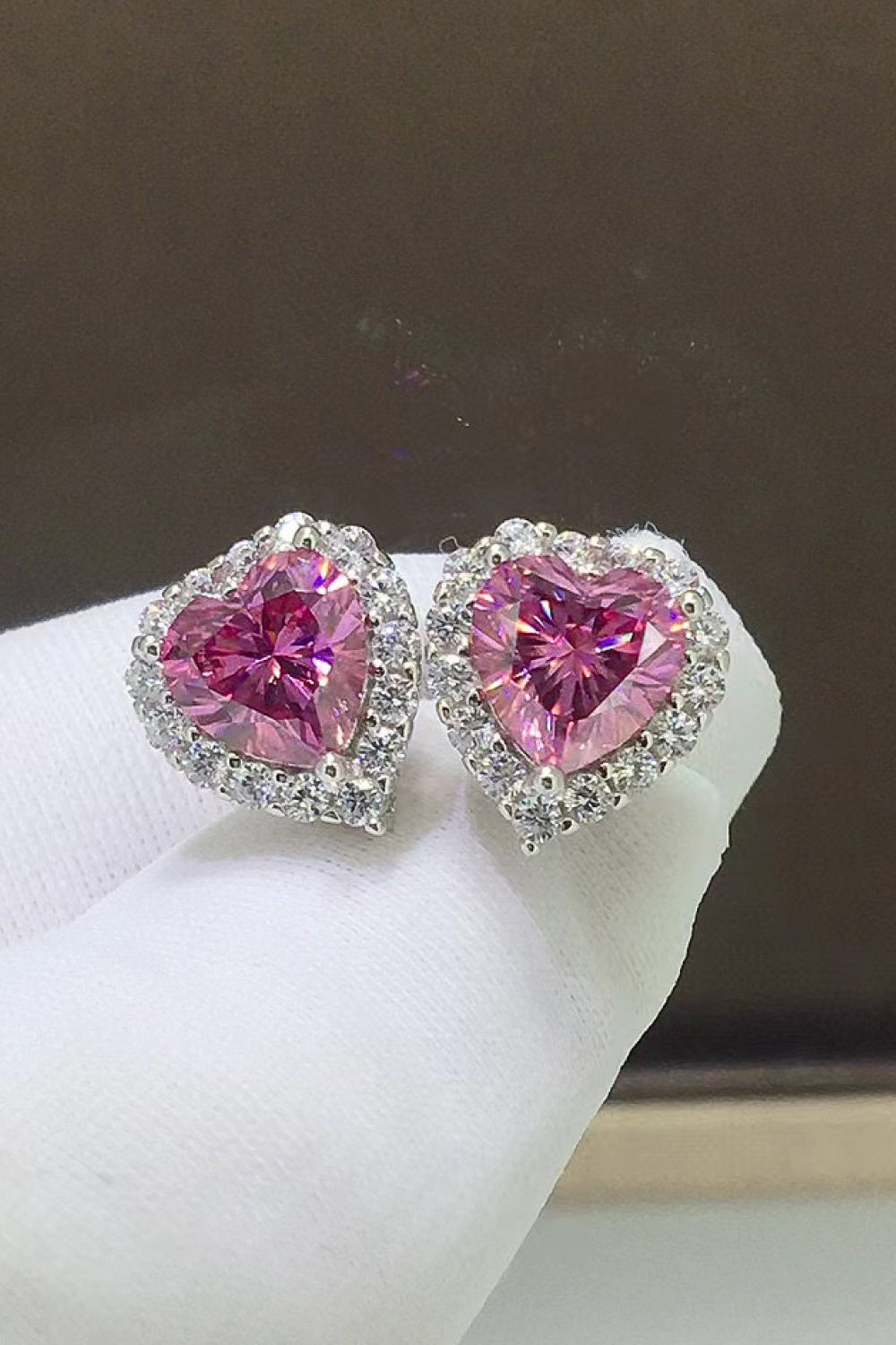 2 Carat Moissanite Heart-Shaped Earrings - AllIn Computer
