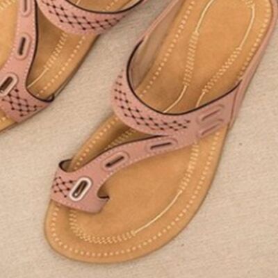 PU Leather Open Toe Sandals - AllIn Computer