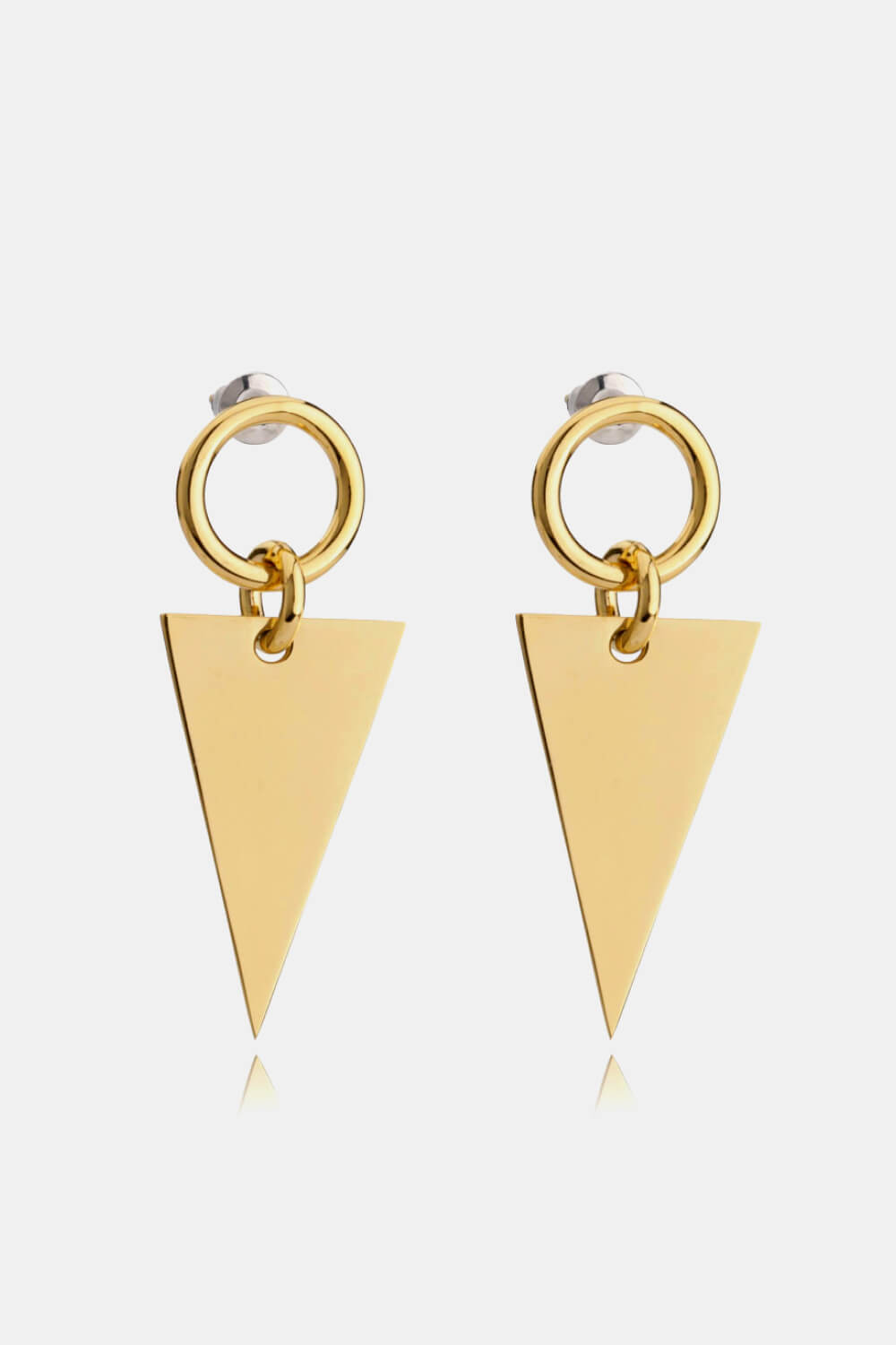 Stainless Steel Triangle Dangle Earrings - AllIn Computer
