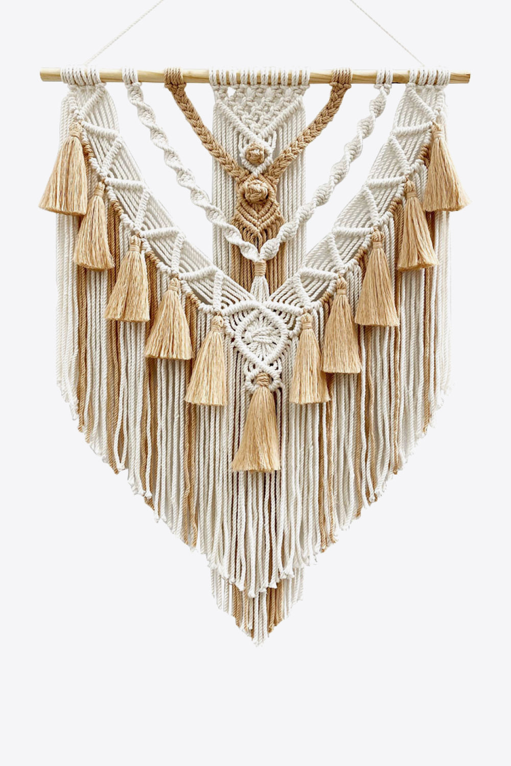 Two-Tone Macrame Hanging Wall Piece - AllIn Computer