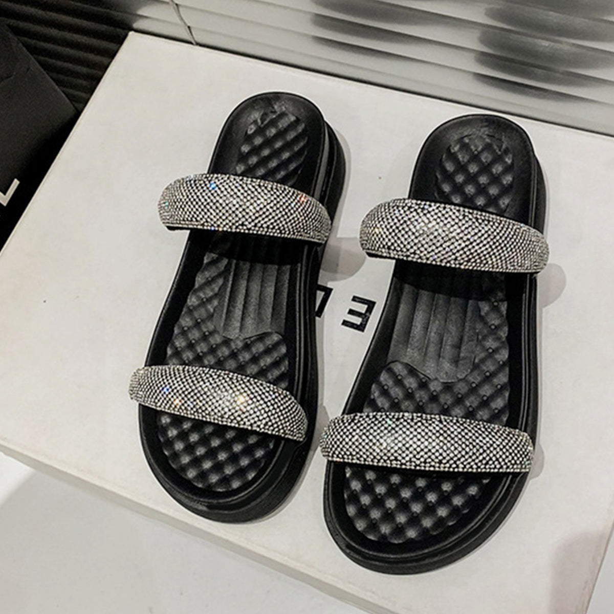PU Leather Open Toe Platform Sandals - AllIn Computer
