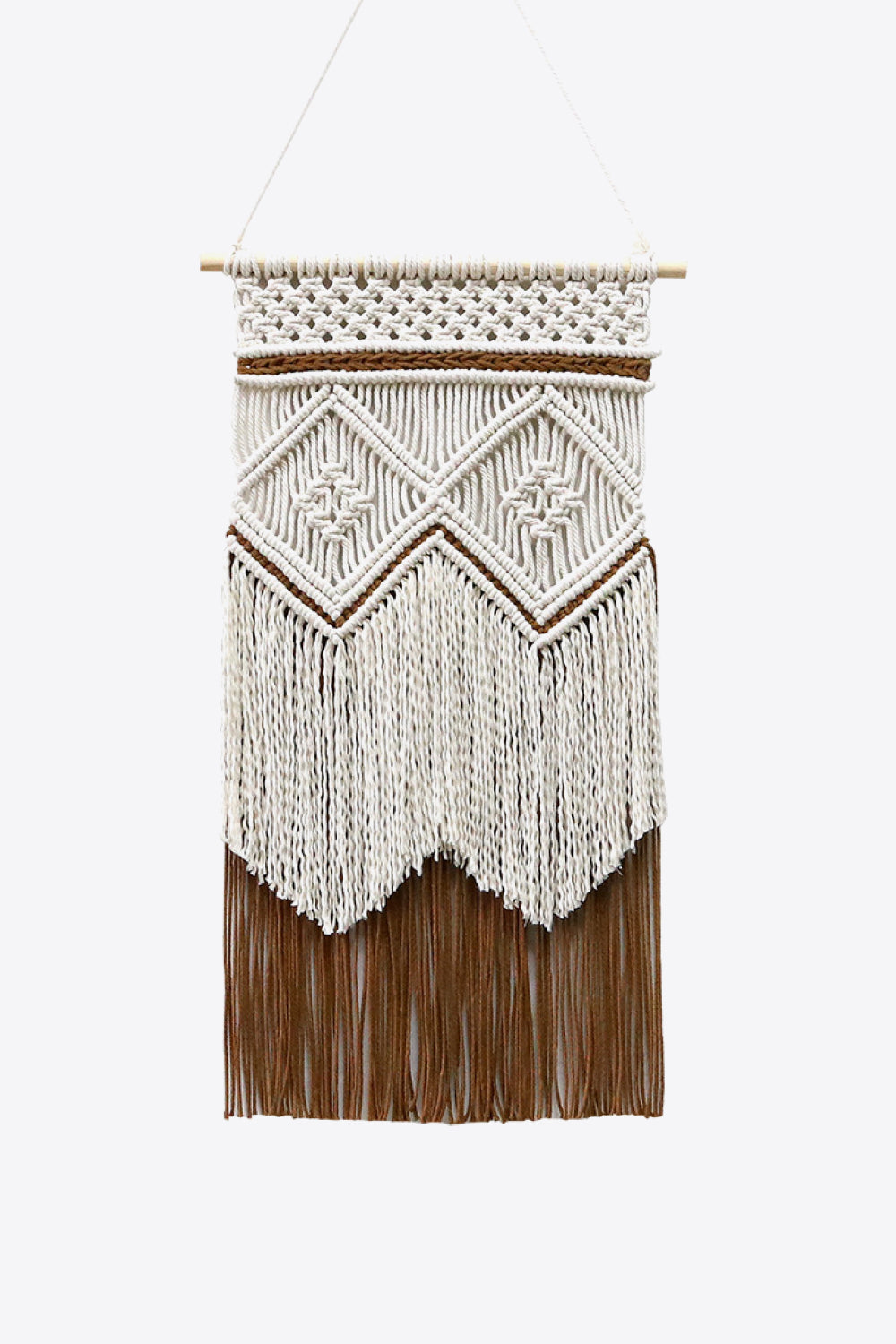 Two-Tone Handmade Macrame Hanging Wall Piece - AllIn Computer