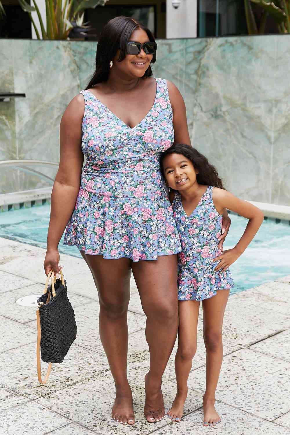 Marina West Swim Full Size Clear Waters Swim Dress in Rose Sky - AllIn Computer