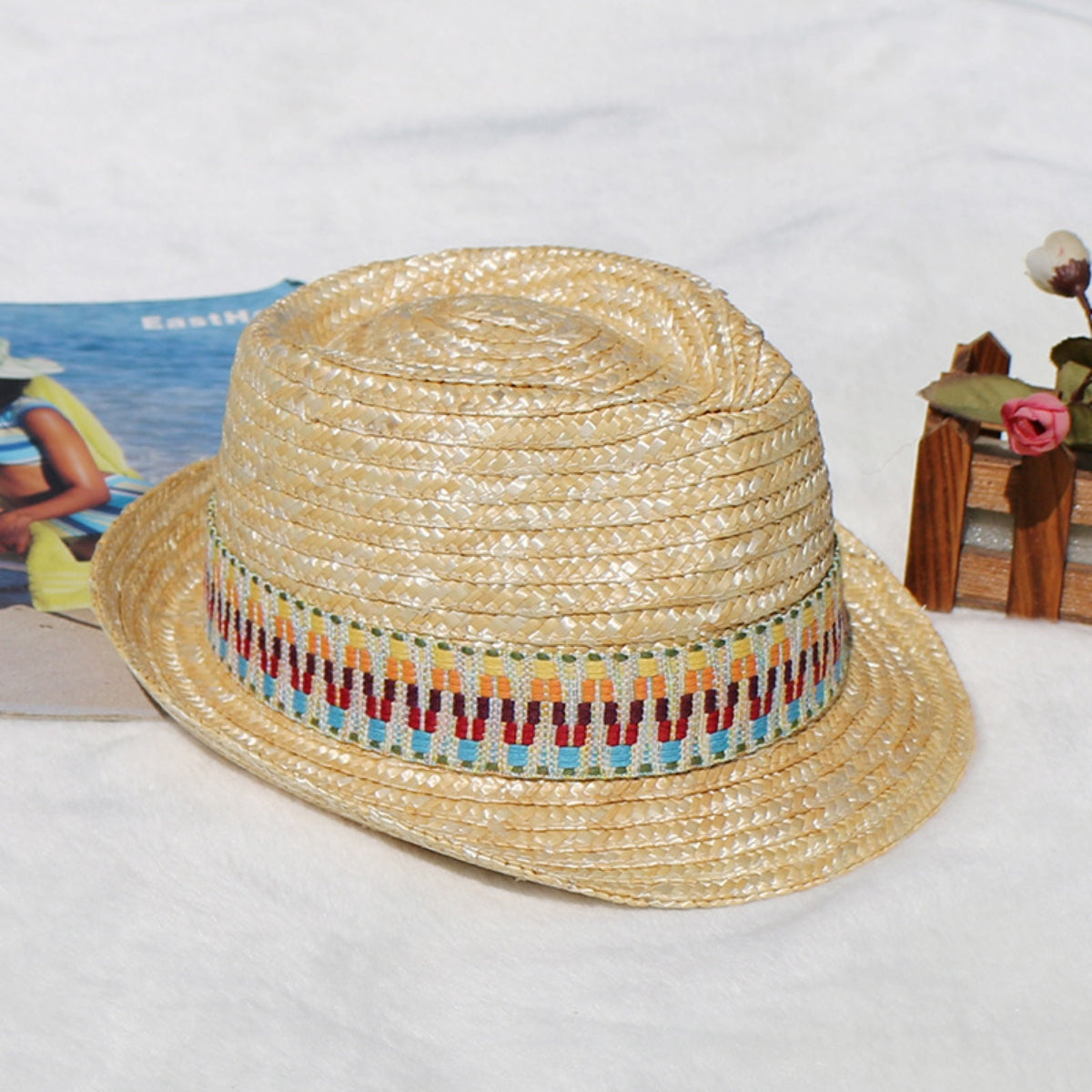 Short Brim Straw Woven Hat - AllIn Computer