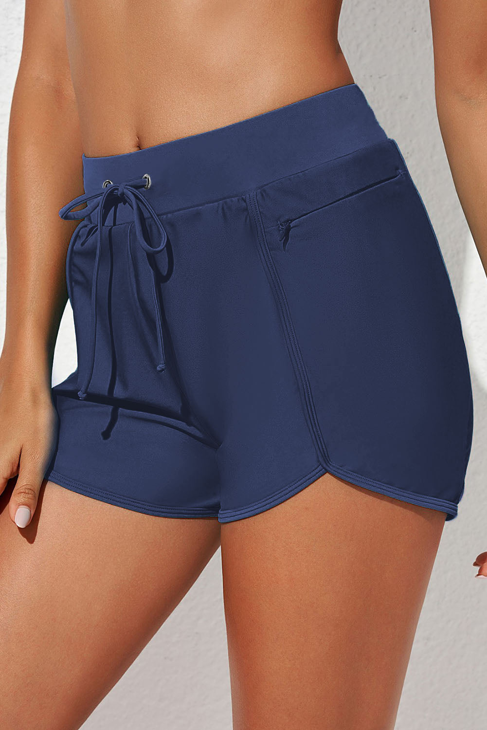 Drawstring Waist Swim Shorts - AllIn Computer