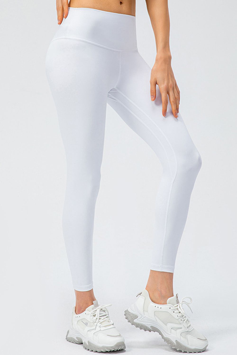 Wide Waistband Slim Fit Active Leggings - AllIn Computer