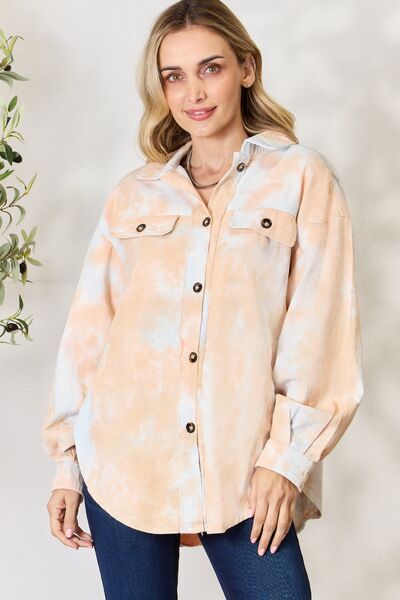 BiBi Tie Dye Button Down Long Sleeve Shirt - AllIn Computer