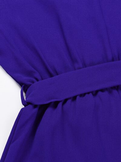 Tied Surplice Ruffle Hem Dress - AllIn Computer