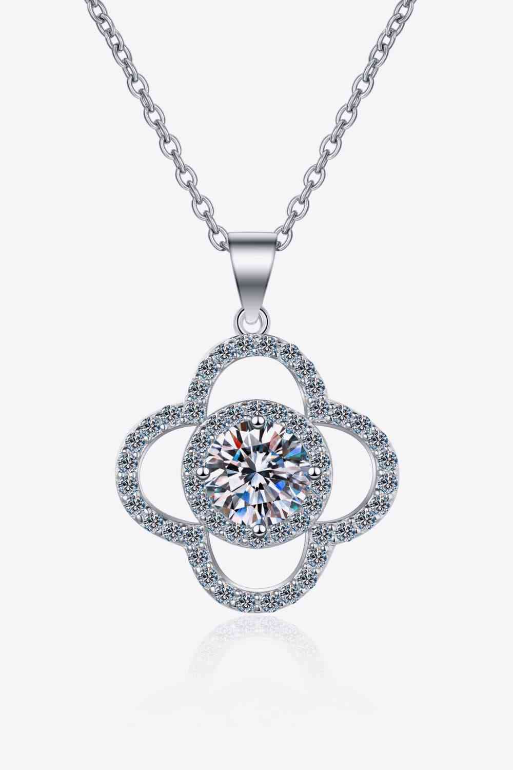 1 Carat Moissanite 925 Sterling Silver Necklace - AllIn Computer