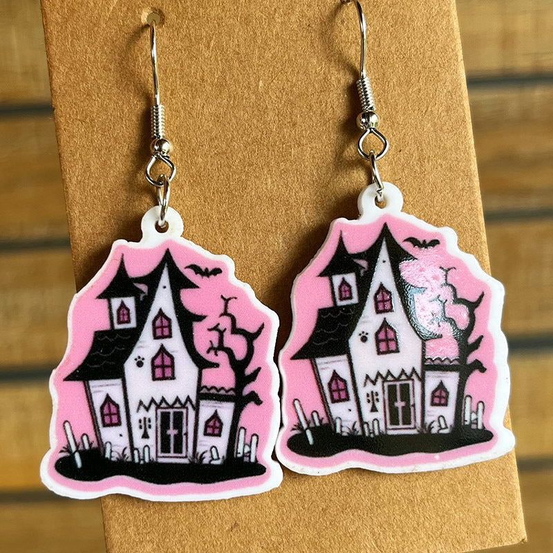 Halloween Theme Acrylic Dangle Earrings - AllIn Computer