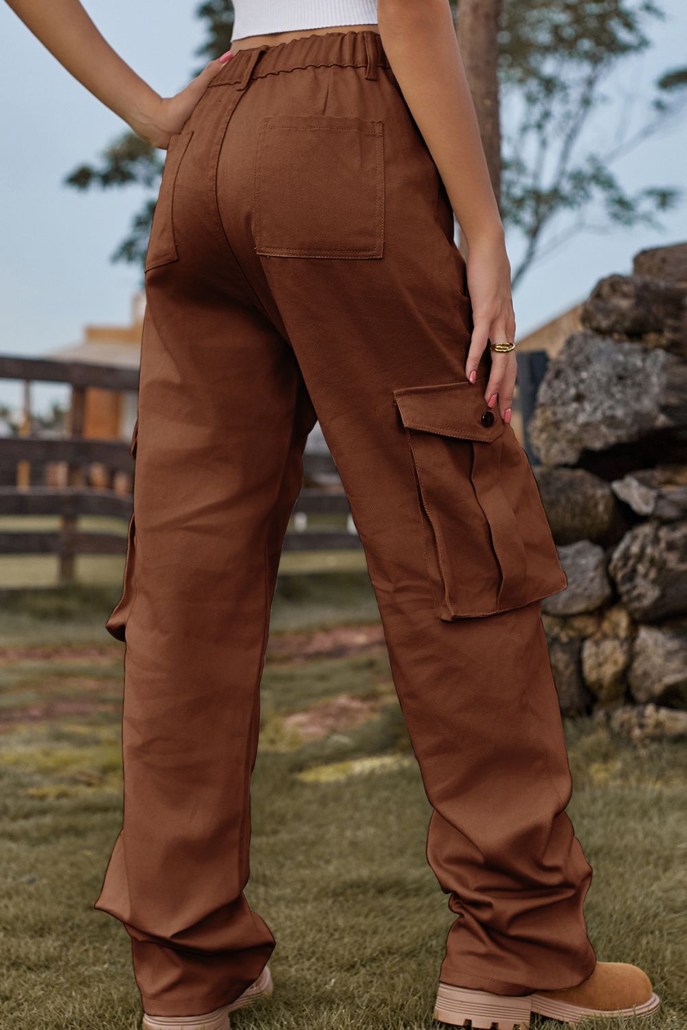 Loose Fit Long Jeans with Pockets - AllIn Computer