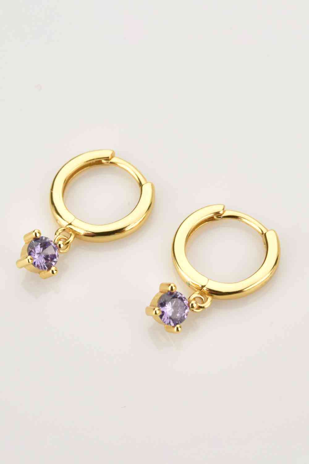 Inlaid Zircon Huggie Drop Earrings - AllIn Computer