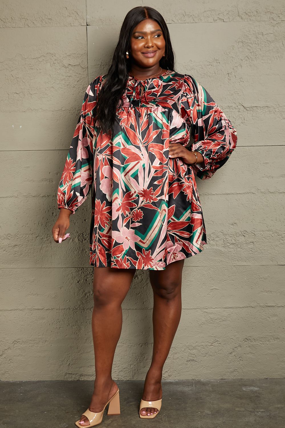 GeeGee Full Size Satin Baby Doll Dress - AllIn Computer