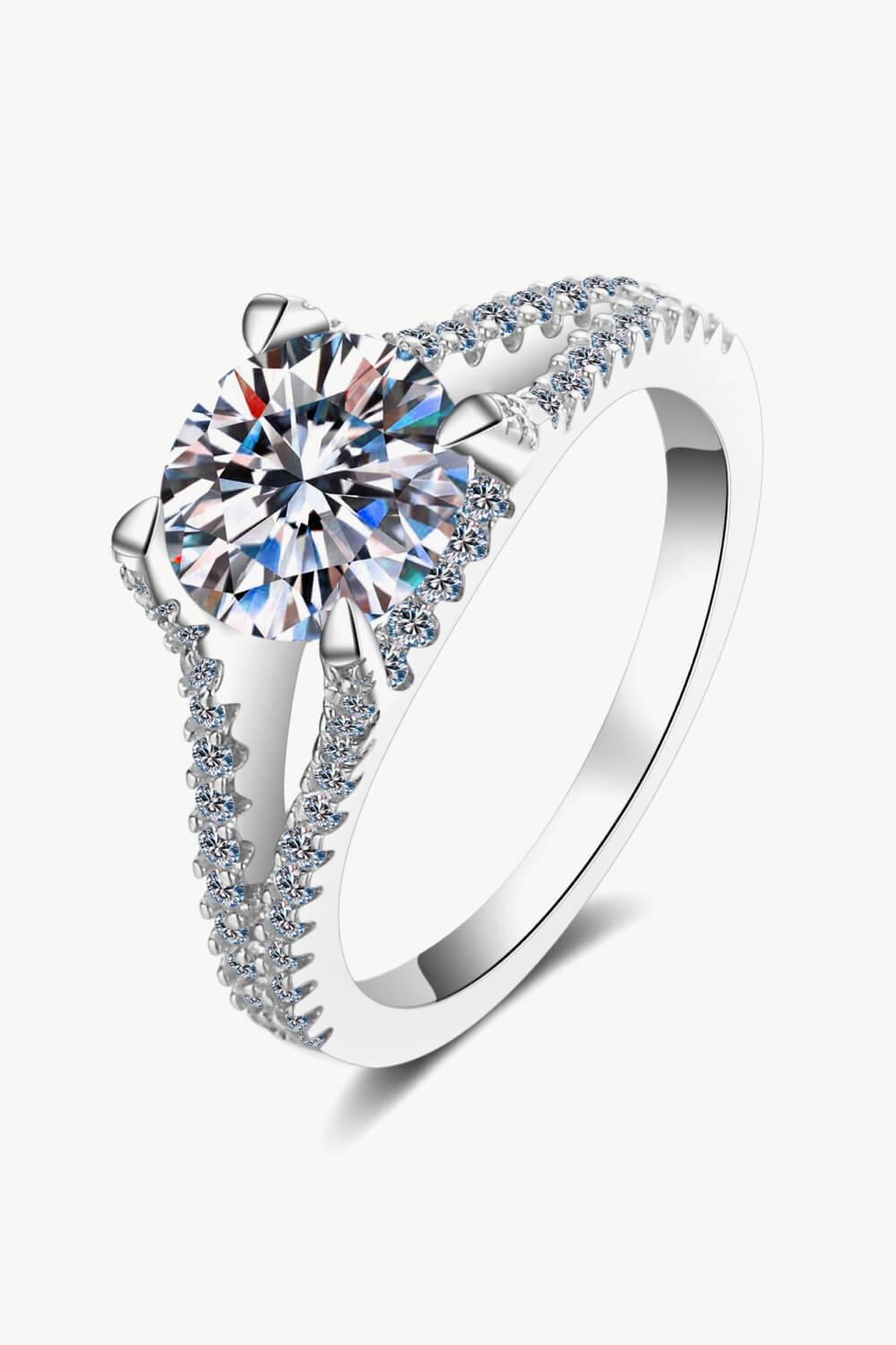 Stylish Moissanite Sterling Silver Ring - AllIn Computer