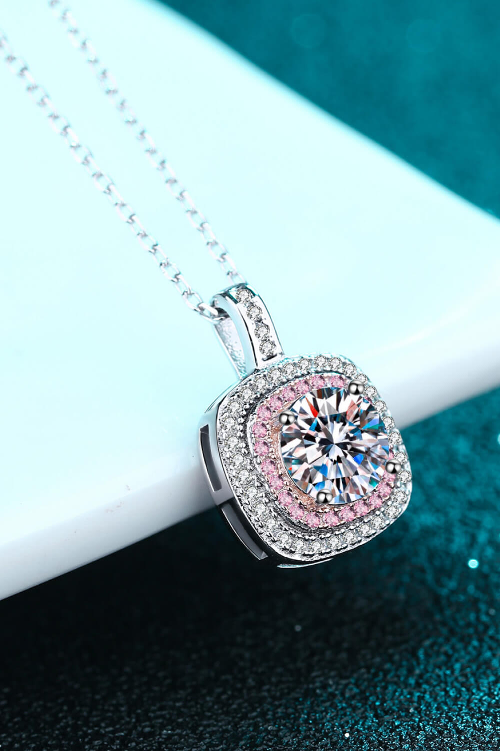 Adored Moissanite Geometric Pendant Necklace - AllIn Computer