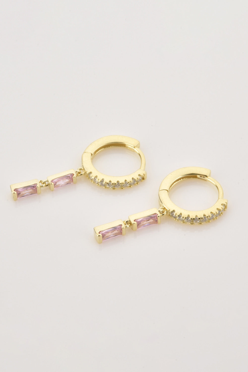 Zircon 925 Sterling Silver Drop Huggie Earrings - AllIn Computer
