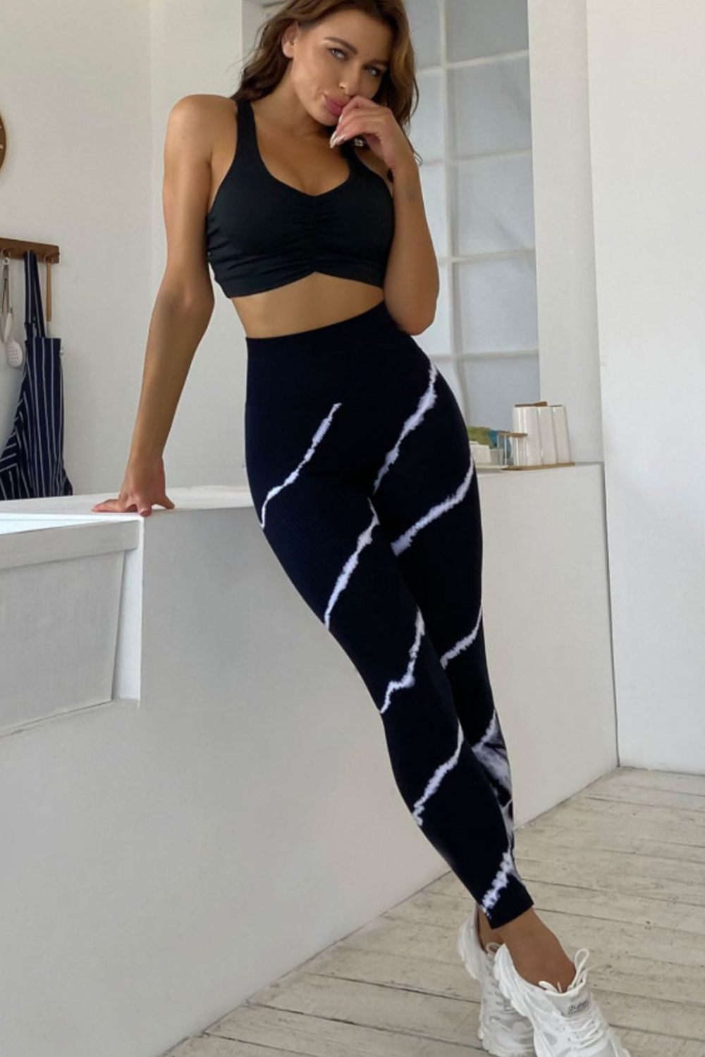 Slim Fit High Waist Long Active Pants - AllIn Computer