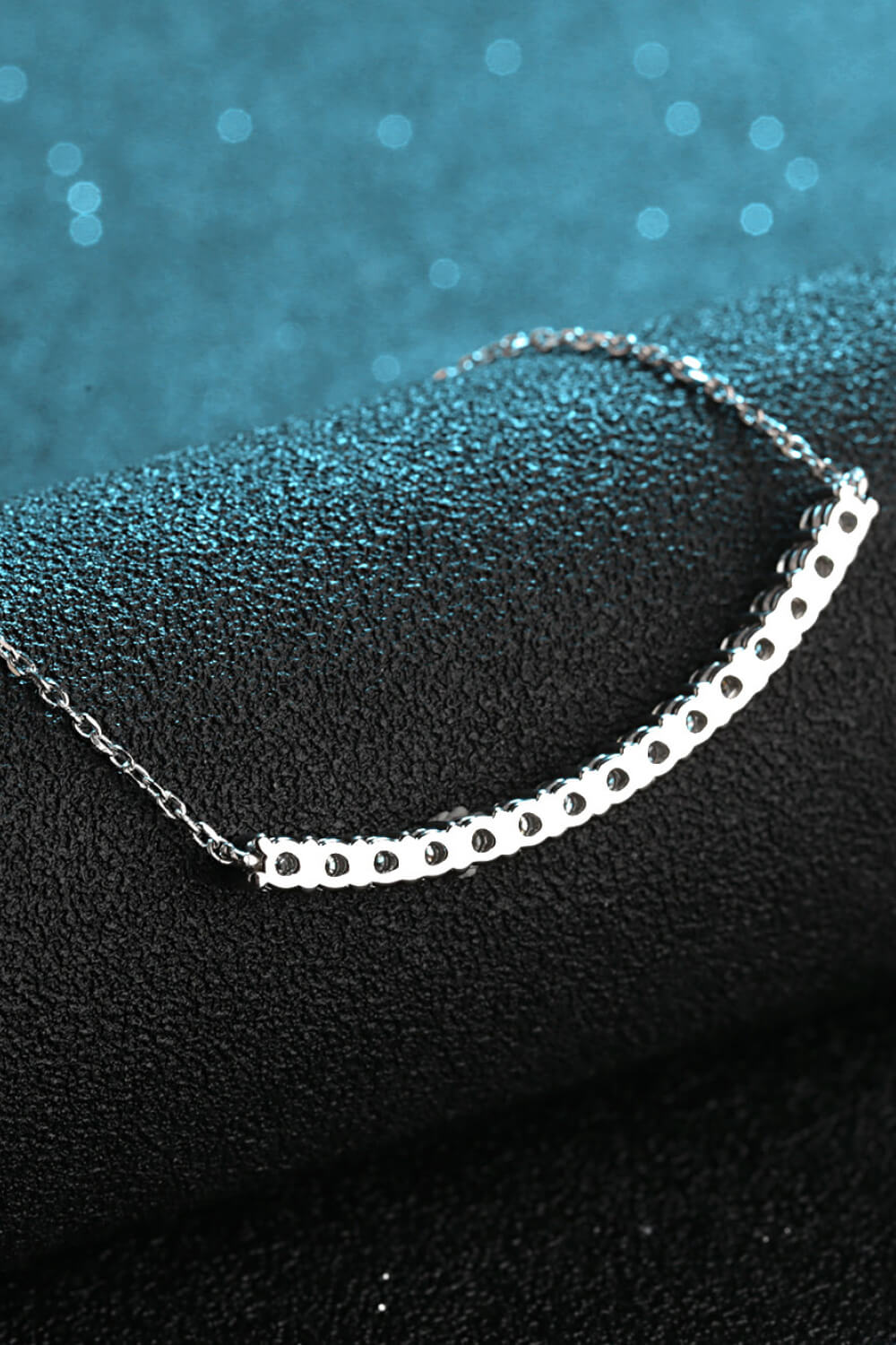 Sterling Silver Curved Bar Necklace - AllIn Computer
