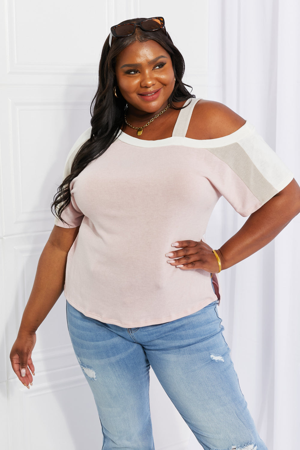Andree by Unit Full Size Something Simple Cold Shoulder Tee - AllIn Computer