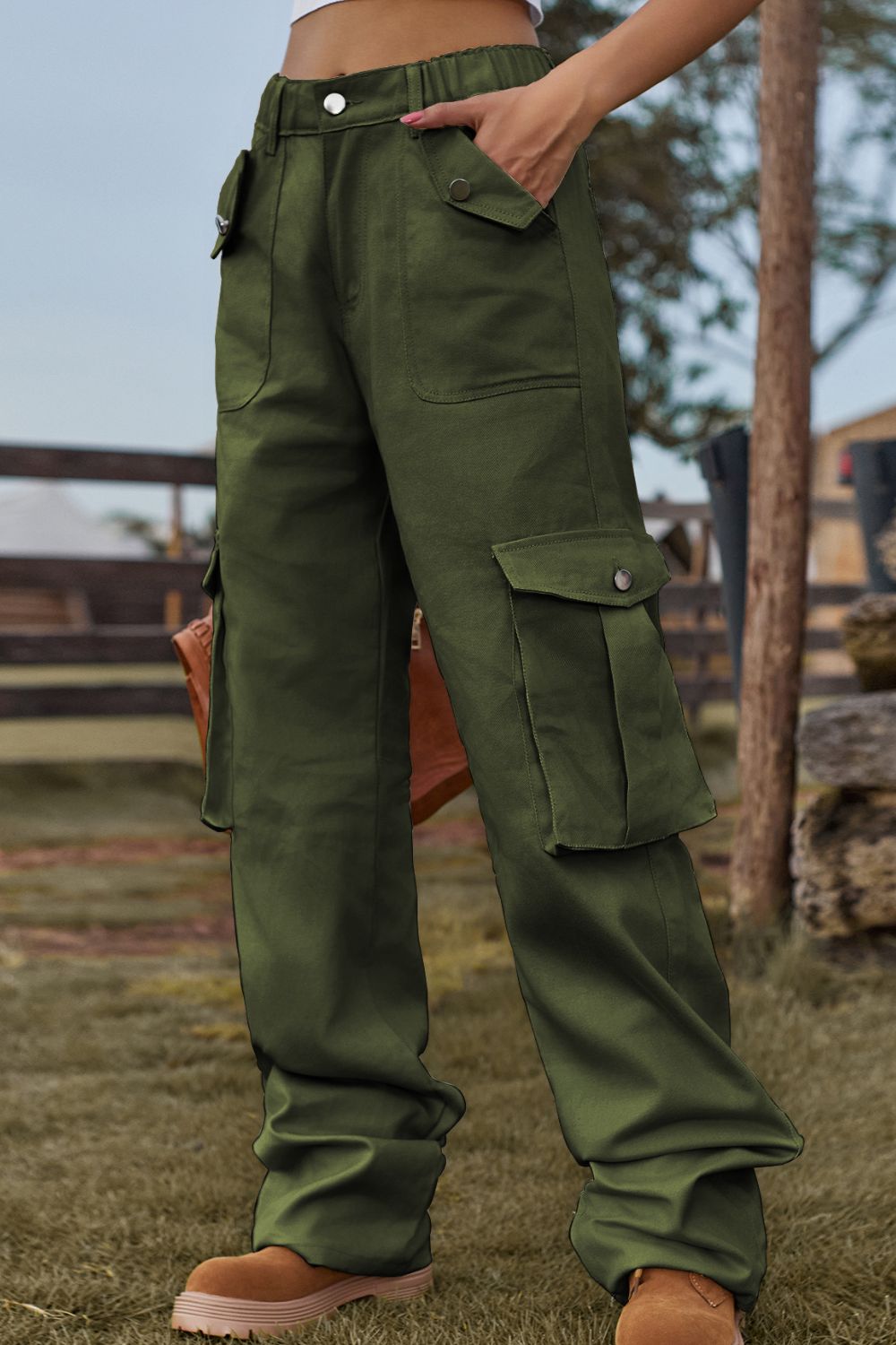Loose Fit Long Jeans with Pockets - AllIn Computer