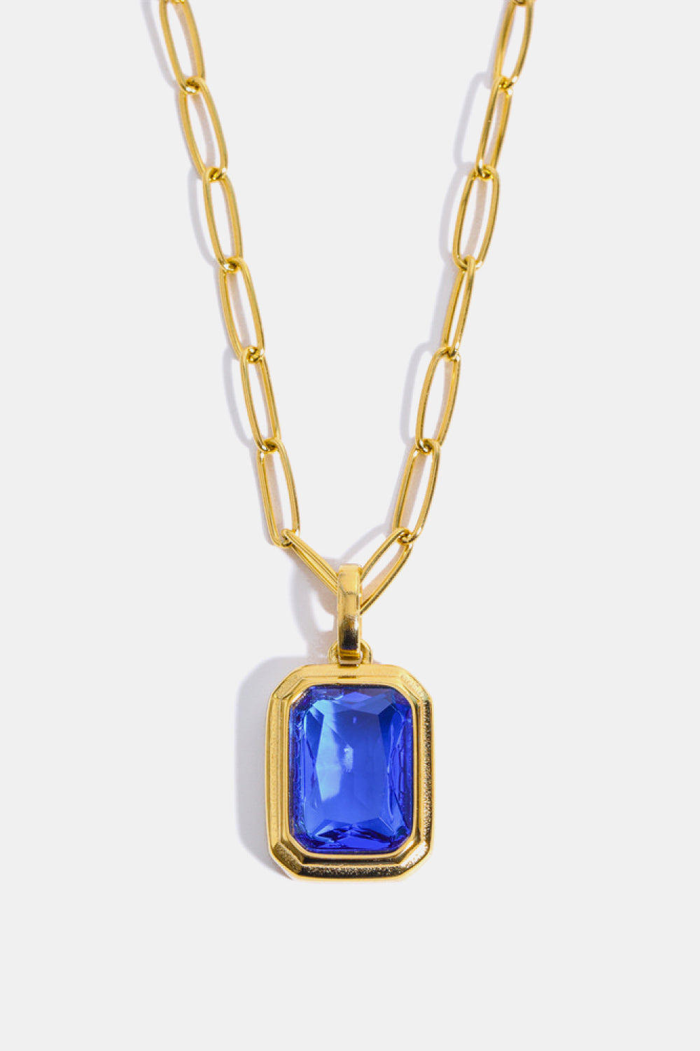 Zircon 18K Gold-Plated Geometrical Shape Pendant Necklace - AllIn Computer