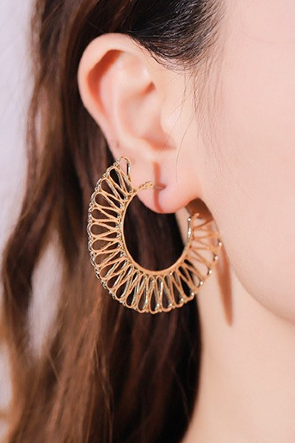 18K Gold-Plated Cutout Earrings - AllIn Computer