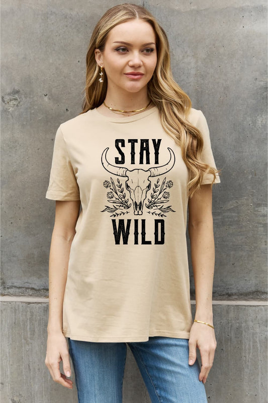 Simply Love Simply Love Full Size STAY WILD Graphic Cotton Tee - AllIn Computer