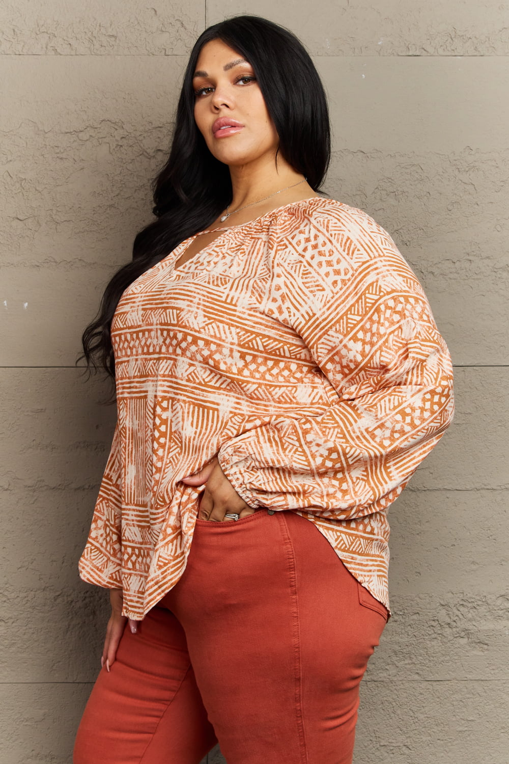 HEYSON Just For You Full Size Aztec Tunic Top - AllIn Computer