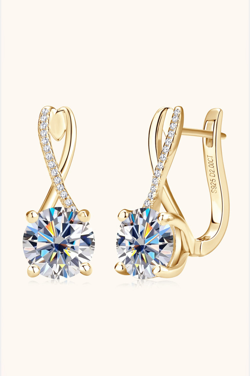 4 Carat Moissanite 925 Sterling Silver Earrings - AllIn Computer