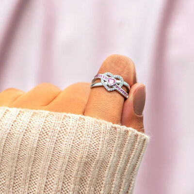 Heart Shape Zircon 925 Sterling Silver Ring - AllIn Computer