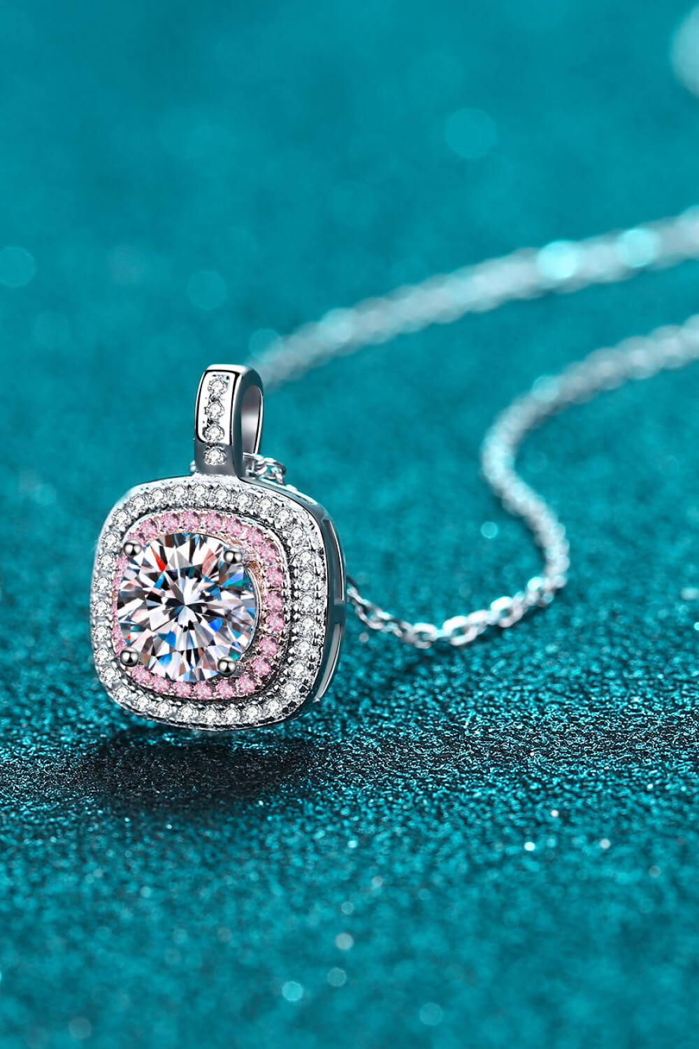 Adored Moissanite Geometric Pendant Necklace - AllIn Computer