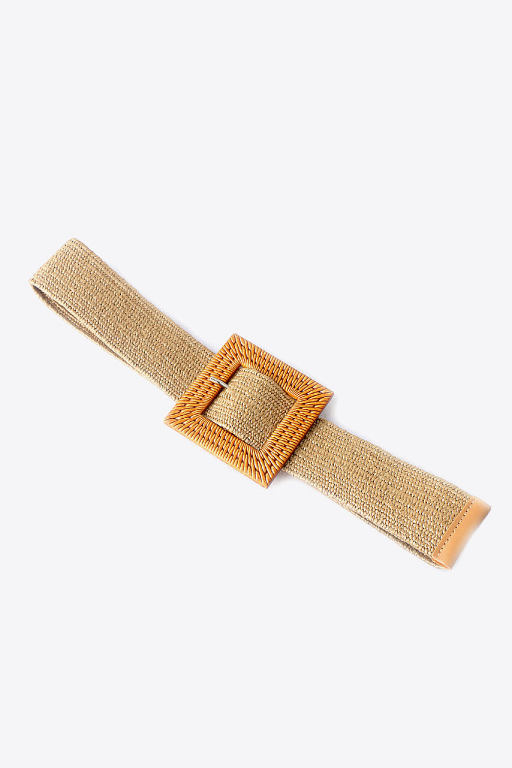 Square Buckle Elastic Braid Belt - AllIn Computer