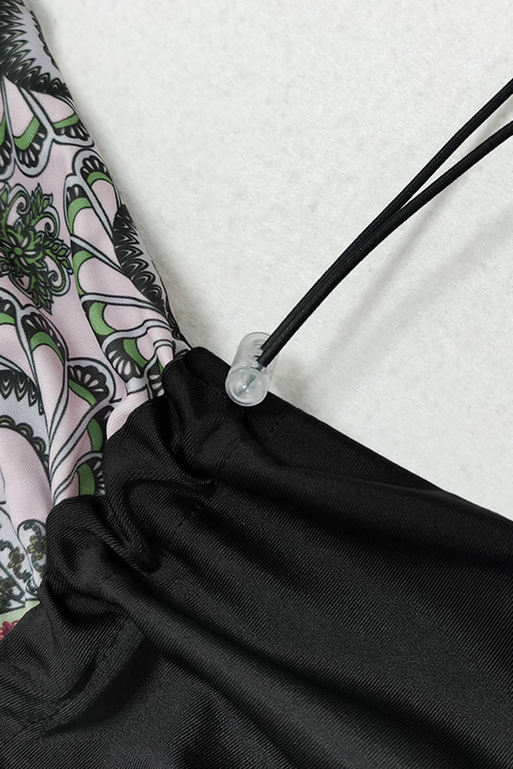 Cap, Drawstring Printed Long Sleeve Dress and Pants Swim Set - AllIn Computer