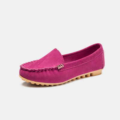 Metal Buckle Soft Round Toe Loafers - AllIn Computer