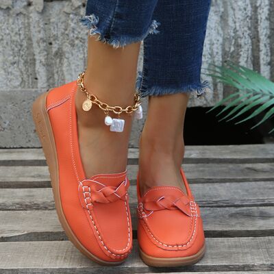 Weave Wedge Heeled Loafers - AllIn Computer