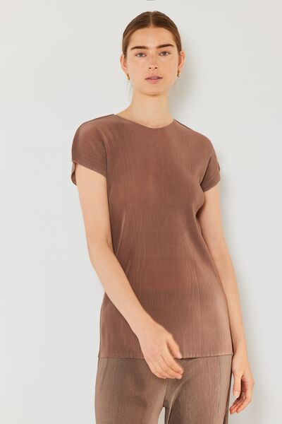 Marina West Swim Rib Pleated Cap Sleeve Top - AllIn Computer