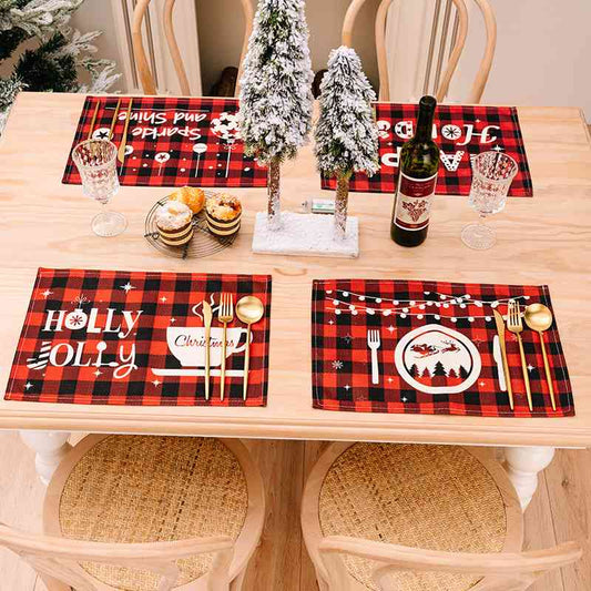 Assorted 2-Piece Plaid Placemats - AllIn Computer