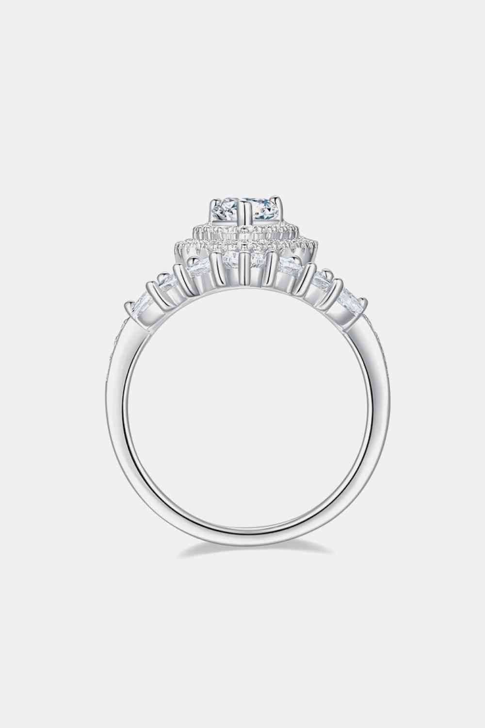 1 Carat Moissanite 925 Sterling Silver Crown Ring - AllIn Computer