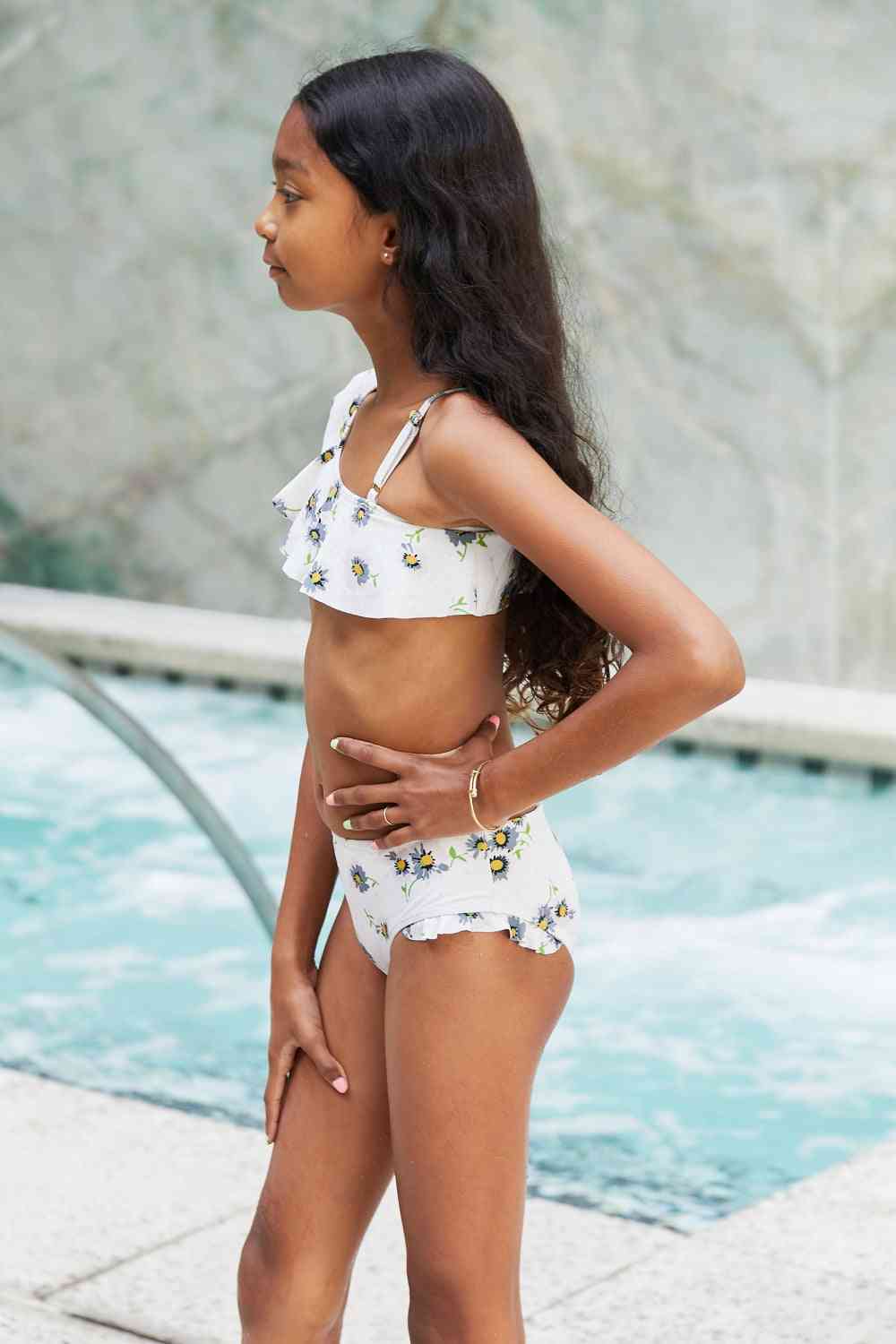 Marina West Swim Float On Asymmetric Neck Two-Piece Set in Daisy Cream - AllIn Computer